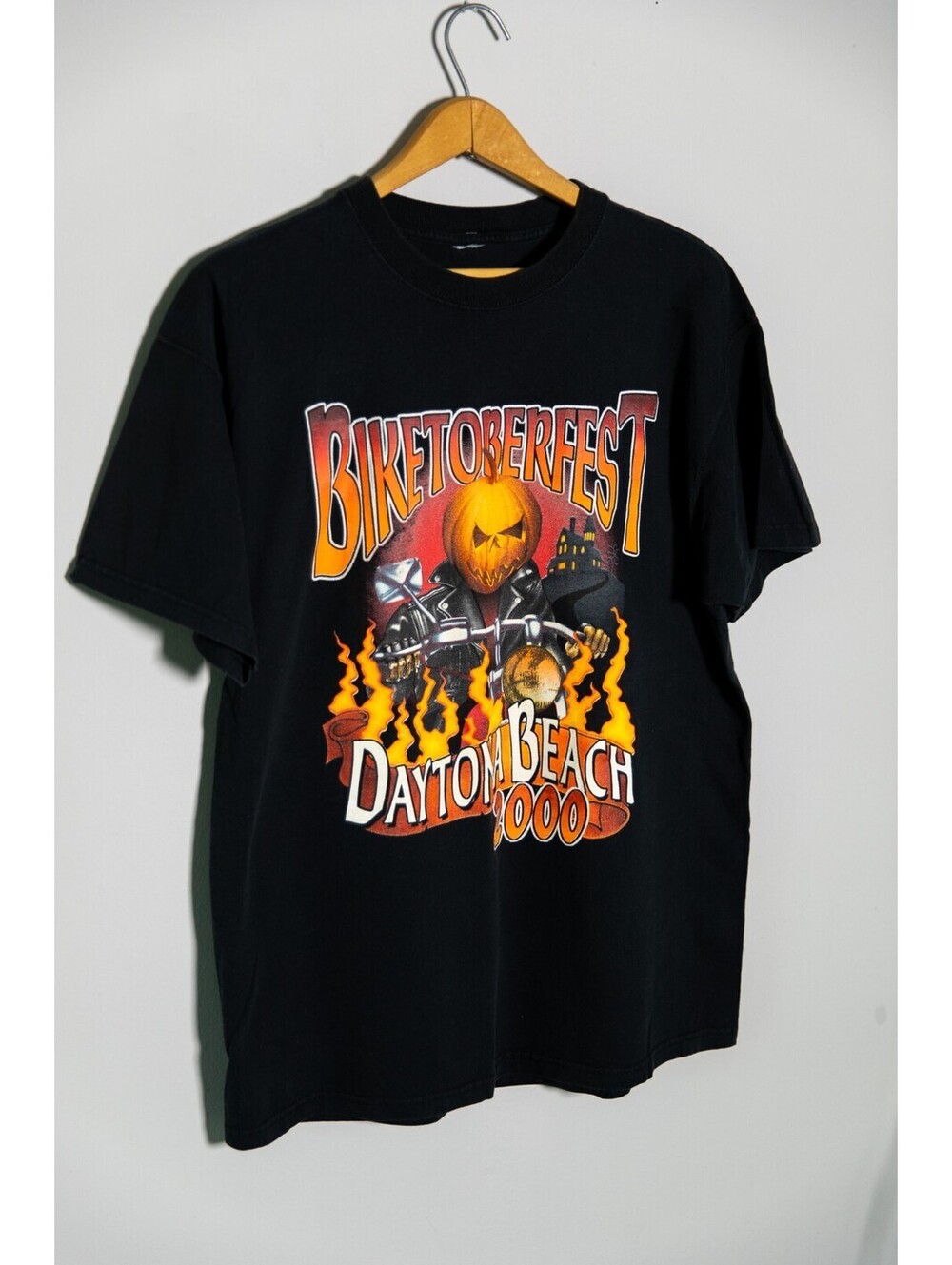 Biketoberfest Daytona Beach 2000 Y2K Biker Style T-Shirt - Men's XL